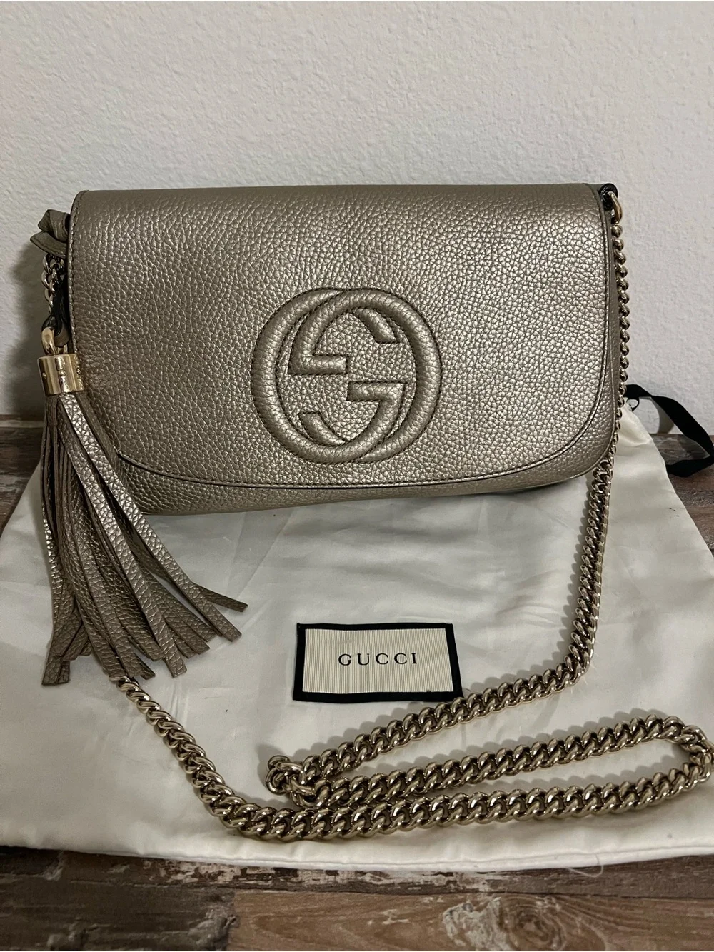 Gucci designer leather